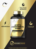 Carlyle Acetyl L-Carnitine Hcl | 500Mg | 180 Count | Non- Gmo And Gluten Free Supplement