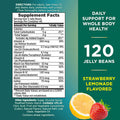 Nature's Bounty Multi Jelly Beans Gummy With Zinc Biotin Vitamins A D E K Daily Support For Whole Body Health Strawberry-Lemonade Flavor 120 Count