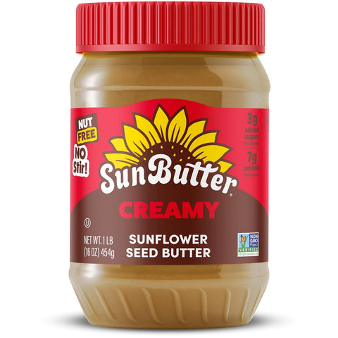 SunButter Original Sunflower Seed Butter 16 oz NutFree Spread with 7g PlantBased Protein Roasted Rich & Savory Flavor Smooth Texture Vegan Kosher & NonGMO