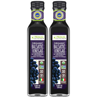 Primal Kitchen Organic Balsamic Vinegar Of Modena Made In Italy And Pgi 8.45 Fluid Ounces Pack Of 2