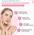 2 Pack Collagen Gummies For Women Men, Sugar Protein Collagen Gummies, 2500Mg Hydrolyzed Collagen Peptide Type I Ii Iii V X With Biotin Vitamin C A B D E For Skin Hair Nails Joint Muscle