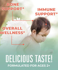 Maryruth Organics Toddler Multivitamin Gummies + Postbiotics | USDA Organic | Vitamins for Kids Ages 2+ | Immune Support | Vitamin C | Vitamin D3 | Vitamin A | Zinc | Vegan | Non-GMO | 60 Servings