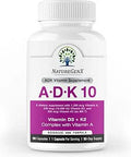 Naturegenx Adk10 Vitamins A D3 250 Mcg and K2 Mk7 For Bone Heart and Immune Health NonGmo GlutenFree SoyFree 90 Capsules (3Month Supply)