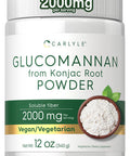 Carlyle Glucomannan Powder 12 Oz | Konjac Powder Supplement | Vegan & Vegetarian | Non-Gmo, Gluten Free
