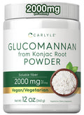 Carlyle Glucomannan Powder 12 Oz | Konjac Powder Supplement | Vegan & Vegetarian | Non-Gmo, Gluten Free