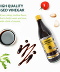 Soeos Chinkiang Vinegar, 18.6 fl oz (550ml), Chinese Black , Traditional , Organic , Zhenjiang Xiangcu, Black Rice Vinegar | Condiment for Cooking Noodles, Braised Meat, Cold Appetizers