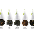 Tea Forte Assorted Black Tea Petite Presentation Box Tea Sampler Set with 10 Handcrafted Pyramid Tea Infusers