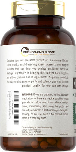 Carlyle Colostrum Capsules | 1000mg | 250 Count | 30% IGG | Non GMO Gluten Supplement | by Herbage Farmstead