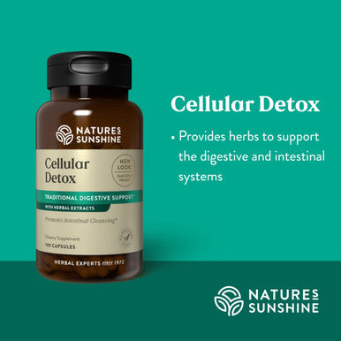 Nature'S Sunshine Cellular Detox 100 Capsules Kosher | Natural Digestive System Supplement That Helps Facilitate Bowel Movement