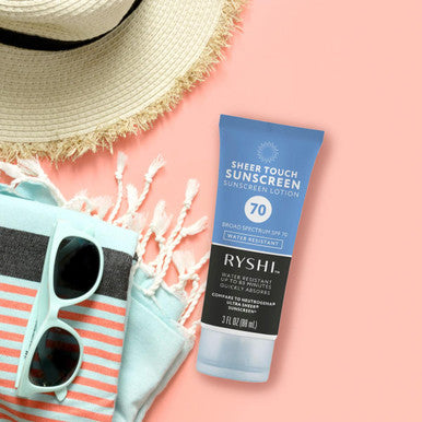 Ryshi Sheer Touch Sunscreen Lotion Broad Spectrum Spf 70-3 Fl Oz | Water Resistant And Non-Greasy Face & Body Sunblock (Rite Aid