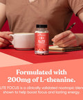 Elite Caffeine Pills With L-Theanine Jitter-Focused Energy Supplements Clean & Natural Nootropic Stack For Smart Cognitive Performance 120 Soft Capsules