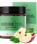 Herbamama Iodine Gummies - Potassium Iodine Zinc & Selenium For Immune Defense & Brain Support - Vegan Non-Gmo Immune Support Supplement - 60 Pectin-Based Apple-Flavored Chews