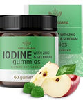 HERBAMAMA Iodine Gummies Potassium Iodine Zinc and Selenium for Immune Defense and Brain Support Vegan NonGMO Immune Support Supplement 60 PectinBased AppleFlavored Chews