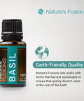 Natures Fusions Basil Essential Oil for 100% Pure 15ml