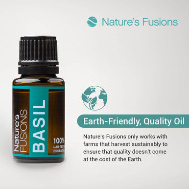 Natures Fusions Basil Essential Oil for 100% Pure 15ml