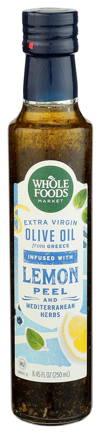 Whole Foods Market, Extra Virgin Olive Oil, Greek Infused with Lemon & Mediterranean Herbs, 8.45 Fl Oz