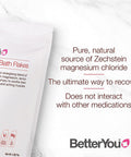 BetterYou Pure and Clean Bath Magnesium Flakes Bath Salts for Muscles, 47% Concentration, 35 Ounce
