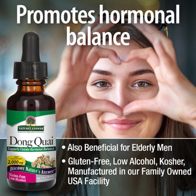 Nature'S Answer Dong Quai Root with Organic Alcohol 1-Fluid Ounce | Mesopause Support | Female Hormonal Balance | Fertility Support