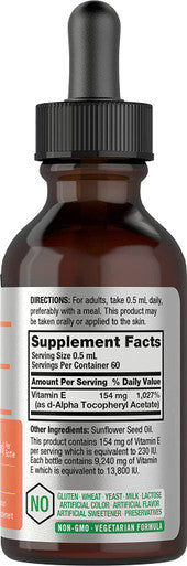 Vitamin E Oil | 13,800iu | 1oz | Vegetarian, Non-GMO, and Gluten Free Formula | Naturally Sourced Supplement | by Horbaach