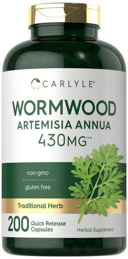 Carlyle Wormwood Capsules 430Mg | Artemisia Annua Herb | 200 Count | Non-Gmo & Gluten Free Supplement
