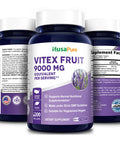 Vitex Chasteberry 20:1 Extract 9,000 mg -200 Veggie Caps 200 Days Supply (Non-GMO & )