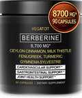 Berberine Comple with Ceylon Cinnamon Turmeric Milk Thistle Fenugreek - Healthy Immune System, Cardiovascular & Gastrointestinal Support
