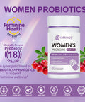 OMOGS Women's Probiotic 180 Billion CFUs 18 Strains, with Organic Prebiotics Cranberry Extract D Mannose and Digestive Enzymes for Digestive Boost Immune PH Balance and Urethral Health 90 Capsules