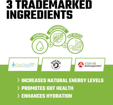 Axe & Sledge Greens+ Superfood Powder With Antioxidants Probiotics Digestive Enzymes Ksm-66 Ashwagandha And Coconut Water Powder Naturally Flavored & Sweetened 30 Servings (Apple Banana V2)