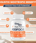 17-In-1 Brain Supplement For Memory And Focus - Nootropic Brain Supplement For Concentration, Clarity, Energy & Focus - Natural Caffeine Blend With Vitamins, Amino Acids & Herbal Extracts - 60 Tablets