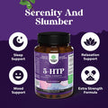 Natures Craft 5 HTP Supplement 5-Hydroxytryptophan - 5HTP 100mg per Serving Gentle Herbal Sleep and Mood Enhancer - 5-HTP 100 mg per Serving Mood Supplement and Sleep Support Capsules from Griffonia Simplicifolia