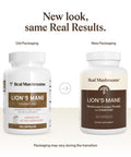Real Mushrooms Lions Mane Mushroom Cognition (120 Capsules) Lions Mane Mushroom Powder Extract Capsules | Brain Supplement, Brain Vitamins, Focus Supplement