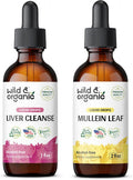 Wild & Organic Liver Cleanse Tincture 2 Fl Oz & Mullein Tincture 2 Fl Oz