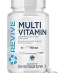 Revive MD MultiVitamin Supplement for Men and Women Comprehensive Multivitamin Supports Energy Immunity and Overall Health with Essential Vitamins NAC Zinc Magnesium and More 60 Capsules
