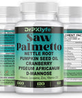 Board Certified Internist Recommended, 30 Yrs Exp. : Saw Palmetto, Nettle Root, Pumpkin Seed Oil, Cranberry, Pygeum Africanum,D-Mannose, Hibiscus,Lycopne: 1560 Mg:Bladder, Prostate & Hair Health.