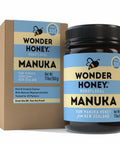 Wonder Honey Raw Manuka Honey New Zealand MGO300 (10+) Tested for 26 Markers, Traceable, Natural Soothing for Sore Throat, Cough - Aids Digestion - Triple Sealed for safety in a Protective Box (8.8oz)