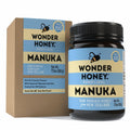 Wonder Honey Raw Manuka Honey New Zealand MGO300 (10+) Tested for 26 Markers, Traceable, Natural Soothing for Sore Throat, Cough - Aids Digestion - Triple Sealed for safety in a Protective Box (8.8oz)