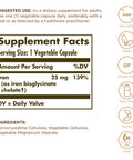 Solgar Gentle Iron (Iron Bisglycinate) 25 Mg - 180 Vegetable Capsules Pack Of 2 - Non-Constipating Gentle On Your Stomach - Non-Gmo Gluten Free - 360 Total Servings
