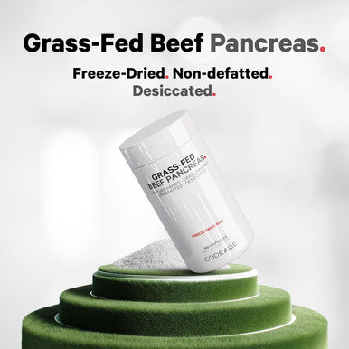 Codeage Grass Fed Beef Pancreas Supplement Glandulars - ze Dried Non-Defatted Desiccated Beef Pancreas Pills Pancreatic Enzymes Diet Meat - Pasture Raised Bovine Vitamins - 180 Capsules