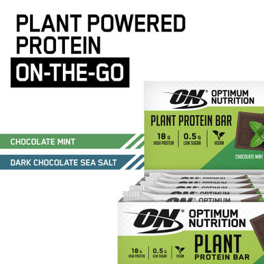 Optimum Nutrition Plant Protein Bars Chocolate Mint Flavour 12 X 60G