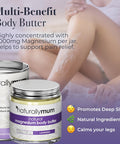 Naturallymum NaturallyMum - Magnesium Body Butter Cream for Sleep [NATURAL & VEGAN] - Magnesium Body Butter Support for Sleep Heart Bone Nerve Gut & Muscle Health - Magnesium Butter Cream for Sleep - Lavender