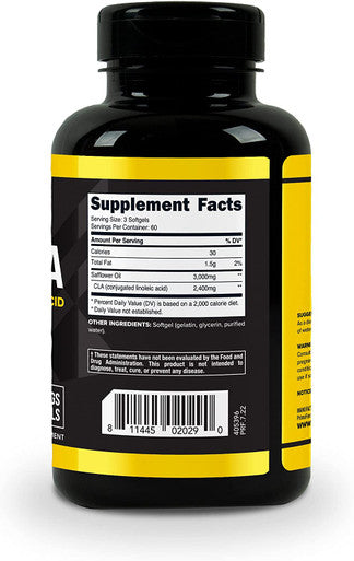 PrimaForce CLA 2400 mg per Serving 180 softgels Weight Management Supplement for Men and Women NonStimulating NonGMO Gluten Free