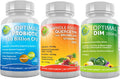 Quercetin 500mg with Bromelain Zinc and Vitamin C Supplement Bundle up with Vegan Probiotic Prebiotic Supplement and Optimal DIM Plus Supplement 200mg for Estrogen and Hormonal Balance