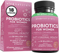 Probiotics for Women with 50 Billion CFU from 18 Strains (60 Capsules) - Shelf-Stable Probiotics for Digestive Health, Made with Prebiotics and Cranberry, Supports Vaginal Health & Gut Health