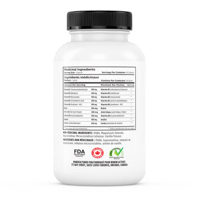 Renew Actives Vitamin B Complex 100: Advanced Comprehensive Wellness - 100% Of B1, B2, B3, B5, B-6, B-12. Promotes Normal Growth, Tissue Formation, & Liver Function - Essential For Health - 60 Caps