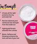 Marc Anthony Deep Conditioning Hair Mask for Dry & Damaged Hair, Grow Long Biotin - Argan Oil, Caffeine & Keratin Anti-Frizz Leave-In Repair Treatment For Split Ends & Breakage