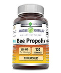 Amazing Formulas Bee Propolis Supplement | 600 Mg Per Serving | 120 Capsules | Non-Gmo | Gluten Free | Made In Usa