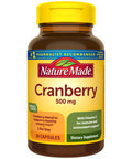 Nature Made Cranberry Supplement 500Mg With Vitamin C For Immune & Antioxidant Support Cranberry Blend For Urinary Tract Health One Per Day 60 Capsules
