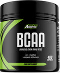 BCAA Amino Acid Support 400 Capsules - 500mg BCAA Tablets 1000mg Per Serving - 2:1:1 Ratio of L Leucine, L Isoleucine & L Valine - Made in The UK - Suitable for Both Men & Women