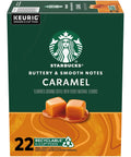 Starbucks K-Cup Coffee Pods, Caramel Naturally Flavored Coffee For Keurig Brewers, 100% Arabica, 1 Box (22 Pods)