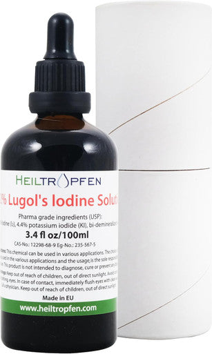Heiltropfen 2.2% Lugol's Iodine Solution 3.4 Fl Oz | Pharmaceutical Grade Ingredients | Lugols Solution Made with Iodine and Potassium Iodide.